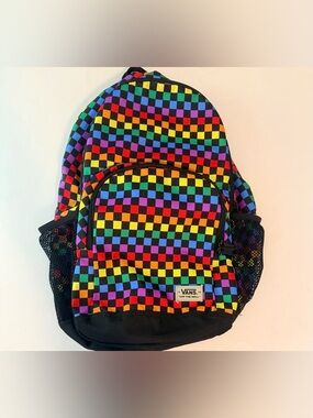 Vans Alumni Pack 5 Backpack - Multicolor Rainbow Checkerboard